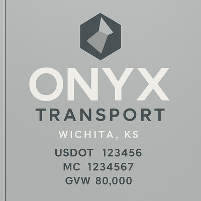 Trucking, Logistics, Transport Inspired Truck Door Lettering Decal Sticker Signs For Style & Compliance With USDOT, MC, GVW Or Any Regulation Number Lines (Set of 2)