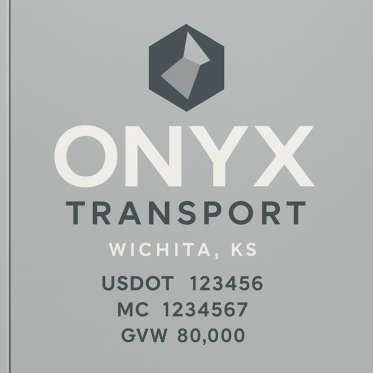 Trucking, Logistics, Transport Inspired Truck Door Lettering Decal Sticker Signs For Style & Compliance With USDOT, MC, GVW Or Any Regulation Number Lines (Set of 2)