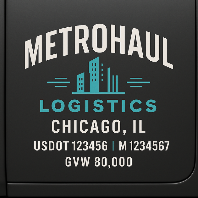 Trucking, Logistics, Transport Inspired Truck Door Lettering Decal Sti ...