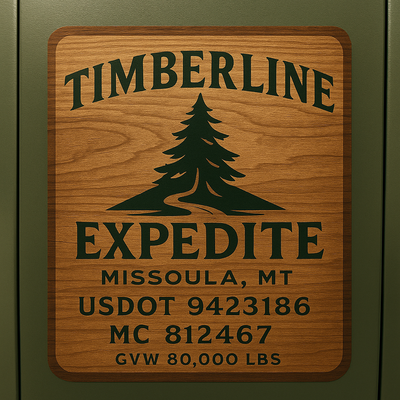 Trucking, Logistics, Transport Inspired Truck Door Lettering Decal Sticker Signs For Style & Compliance With USDOT, MC, GVW Or Any Regulation Number Lines (Set of 2)