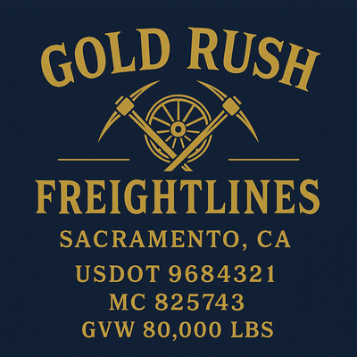 Trucking, Logistics, Transport Inspired Truck Door Lettering Decal Sticker Signs For Style & Compliance With USDOT, MC, GVW Or Any Regulation Number Lines (Set of 2)
