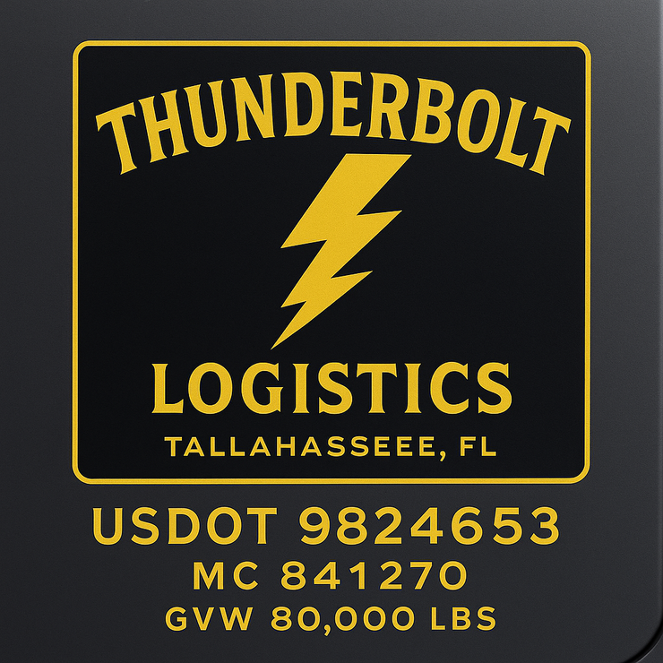 Trucking, Logistics, Transport Inspired Truck Door Lettering Decal Sticker Signs For Style & Compliance With USDOT, MC, GVW Or Any Regulation Number Lines (Set of 2)