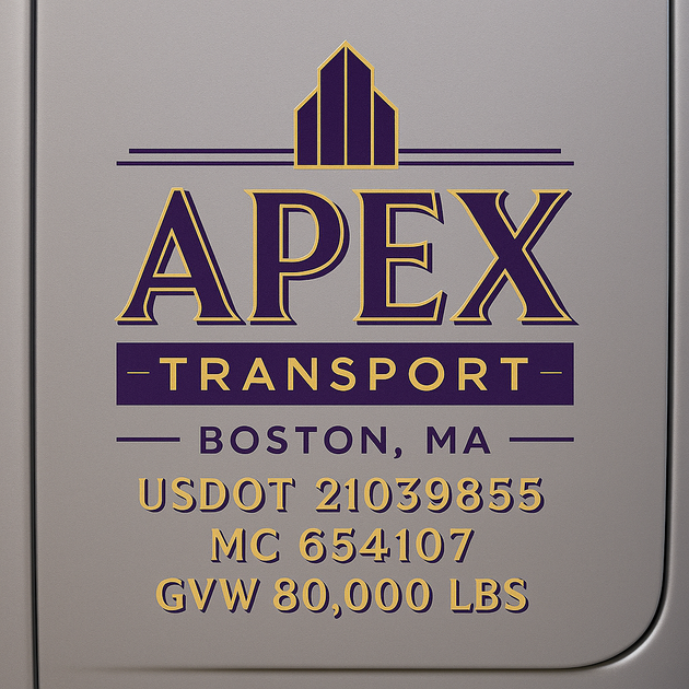 Transportation Lettering Graphics Trucking, Logistics, Transport Inspired Truck Door Lettering Decal Sti ...