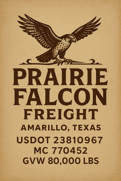 Trucking, Logistics, Transport Inspired Truck Door Lettering Decal Sticker Signs For Style & Compliance With USDOT, MC, GVW Or Any Regulation Number Lines (Set of 2)