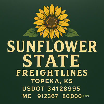 Trucking, Logistics, Transport Inspired Truck Door Lettering Decal Sticker Signs For Style & Compliance With USDOT, MC, GVW Or Any Regulation Number Lines (Set of 2)