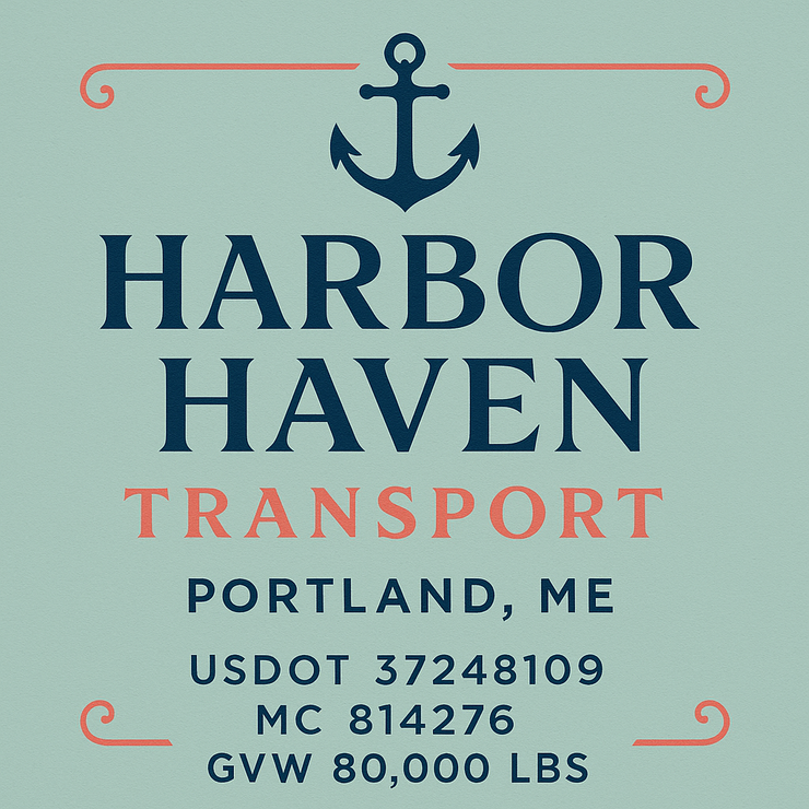 Trucking, Logistics, Transport Inspired Truck Door Lettering Decal Sticker Signs For Style & Compliance With USDOT, MC, GVW Or Any Regulation Number Lines (Set of 2)
