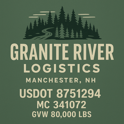 Trucking, Logistics, Transport Inspired Truck Door Lettering Decal Sticker Signs For Style & Compliance With USDOT, MC, GVW Or Any Regulation Number Lines (Set of 2)