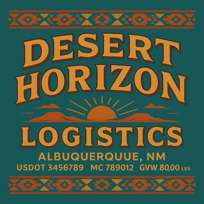 Trucking, Logistics, Transport Inspired Truck Door Lettering Decal Sticker Signs For Style & Compliance With USDOT, MC, GVW Or Any Regulation Number Lines (Set of 2)
