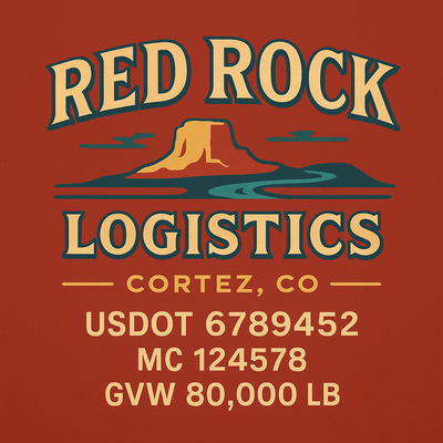 Trucking, Logistics, Transport Inspired Truck Door Lettering Decal Sticker Signs For Style & Compliance With USDOT, MC, GVW Or Any Regulation Number Lines (Set of 2)