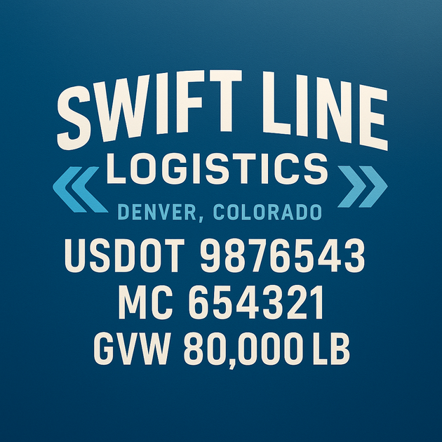 Sti Prep Lettering Trucking, Logistics, Transport Inspired Truck Door Lettering Decal Sti ...