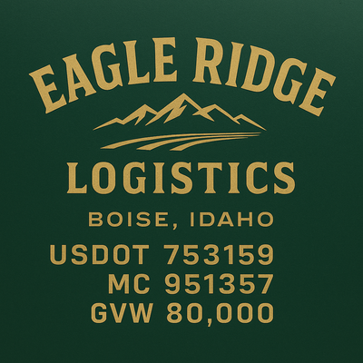 Trucking, Logistics, Transport Inspired Truck Door Lettering Decal Sticker Signs For Style & Compliance With USDOT, MC, GVW Or Any Regulation Number Lines (Set of 2)