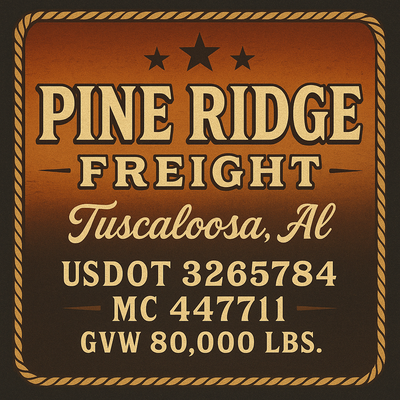 Trucking, Logistics, Transport Inspired Truck Door Lettering Decal Sticker Signs For Style & Compliance With USDOT, MC, GVW Or Any Regulation Number Lines (Set of 2)