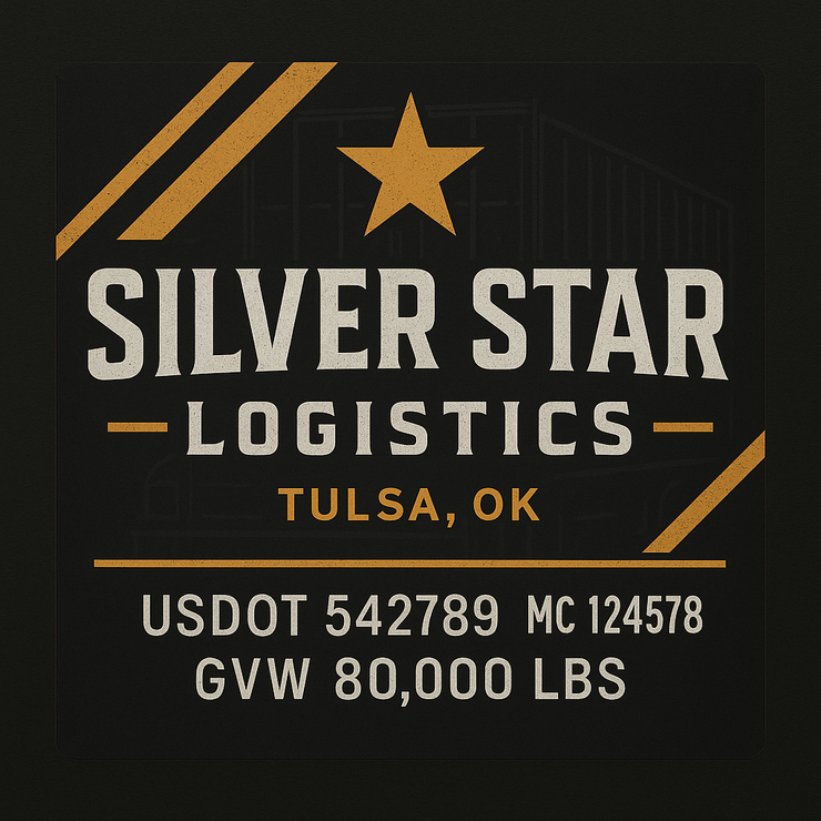 Trucking, Logistics, Transport Inspired Truck Door Lettering Decal Sticker Signs For Style & Compliance With USDOT, MC, GVW Or Any Regulation Number Lines (Set of 2)