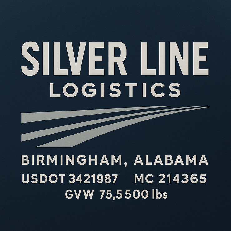 Trucking, Logistics, Transport Inspired Truck Door Lettering Decal Sticker Signs For Style & Compliance With USDOT, MC, GVW Or Any Regulation Number Lines (Set of 2)