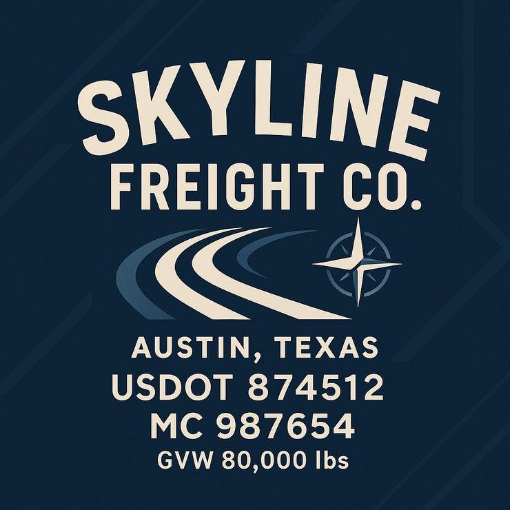 Trucking, Logistics, Transport Inspired Truck Door Lettering Decal Sticker Signs For Style & Compliance With USDOT, MC, GVW Or Any Regulation Number Lines (Set of 2)