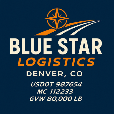 Trucking, Logistics, Transport Inspired Truck Door Lettering Decal Sticker Signs For Style & Compliance With USDOT, MC, GVW Or Any Regulation Number Lines (Set of 2)