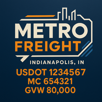 Trucking, Logistics, Transport Inspired Truck Door Lettering Decal Sticker Signs For Style & Compliance With USDOT, MC, GVW Or Any Regulation Number Lines (Set of 2)
