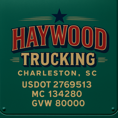 Trucking, Logistics, Transport Inspired Truck Door Lettering Decal Sticker Signs For Style & Compliance With USDOT, MC, GVW Or Any Regulation Number Lines (Set of 2)