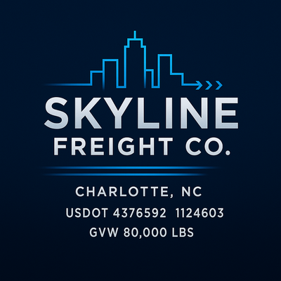 Trucking, Logistics, Transport Inspired Truck Door Lettering Decal Sticker Signs For Style & Compliance With USDOT, MC, GVW Or Any Regulation Number Lines (Set of 2)