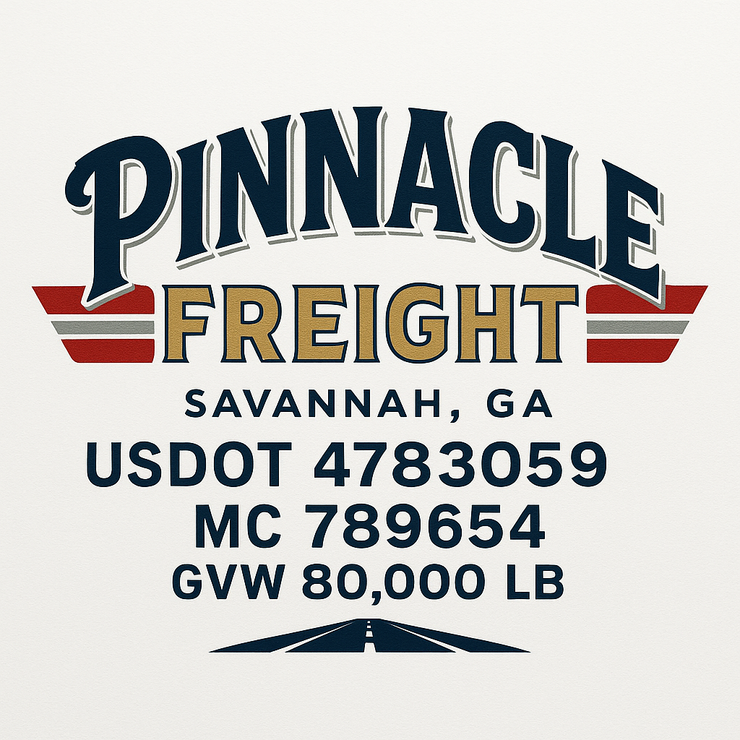 Trucking, Logistics, Transport Inspired Truck Door Lettering Decal Sticker Signs For Style & Compliance With USDOT, MC, GVW Or Any Regulation Number Lines (Set of 2)