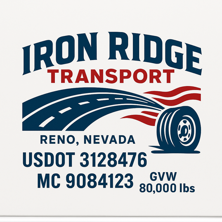 Trucking, Logistics, Transport Inspired Truck Door Lettering Decal Sticker Signs For Style & Compliance With USDOT, MC, GVW Or Any Regulation Number Lines (Set of 2)
