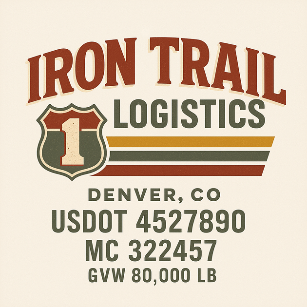 Trucking, Logistics, Transport Inspired Truck Door Lettering Decal Sti ...