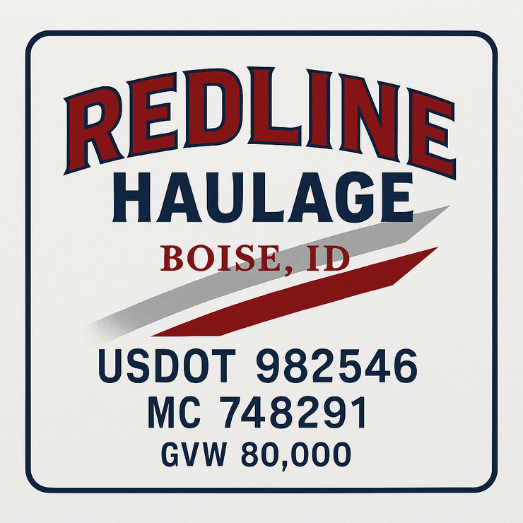 Trucking, Logistics, Transport Inspired Truck Door Lettering Decal Sticker Signs For Style & Compliance With USDOT, MC, GVW Or Any Regulation Number Lines (Set of 2)