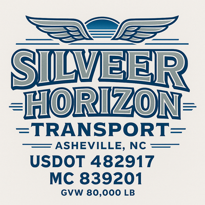 Trucking, Logistics, Transport Inspired Truck Door Lettering Decal Sticker Signs For Style & Compliance With USDOT, MC, GVW Or Any Regulation Number Lines (Set of 2)