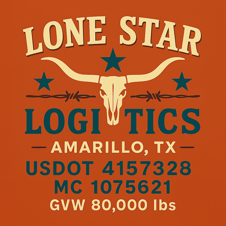 Trucking, Logistics, Transport Inspired Truck Door Lettering Decal Sticker Signs For Style & Compliance With USDOT, MC, GVW Or Any Regulation Number Lines (Set of 2)
