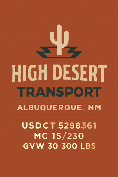 Trucking, Logistics, Transport Inspired Truck Door Lettering Decal Sticker Signs For Style & Compliance With USDOT, MC, GVW Or Any Regulation Number Lines (Set of 2)