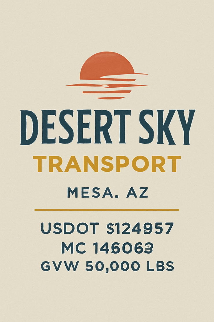 Trucking, Logistics, Transport Inspired Truck Door Lettering Decal Sticker Signs For Style & Compliance With USDOT, MC, GVW Or Any Regulation Number Lines (Set of 2)