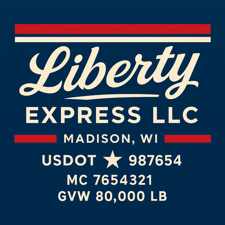 Trucking, Logistics, Transport Inspired Truck Door Lettering Decal Sticker Signs For Style & Compliance With USDOT, MC, GVW Or Any Regulation Number Lines (Set of 2)