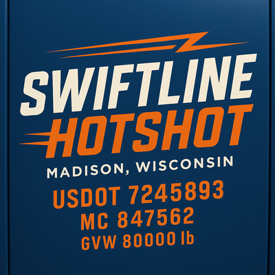 Trucking, Logistics, Transport Inspired Truck Door Lettering Decal Sticker Signs For Style & Compliance With USDOT, MC, GVW Or Any Regulation Number Lines (Set of 2)