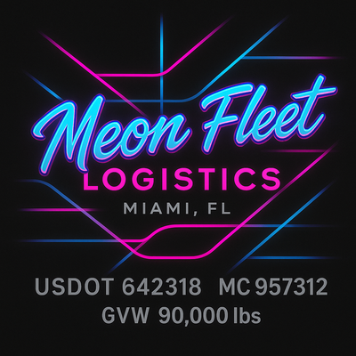Trucking, Logistics, Transport Inspired Truck Door Lettering Decal Sticker Signs For Style & Compliance With USDOT, MC, GVW Or Any Regulation Number Lines (Set of 2)