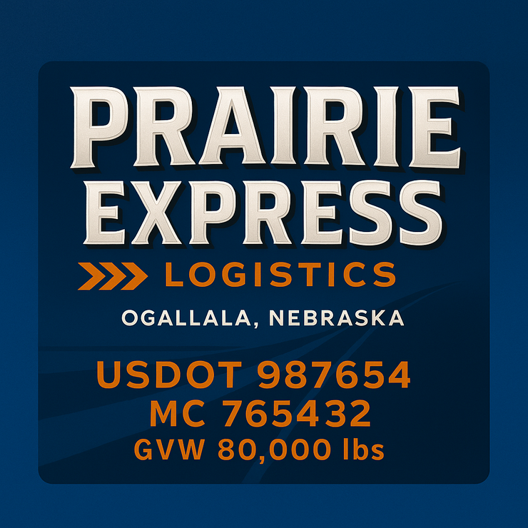 Trucking, Logistics, Transport Inspired Truck Door Lettering Decal Sticker Signs For Style & Compliance With USDOT, MC, GVW Or Any Regulation Number Lines (Set of 2)
