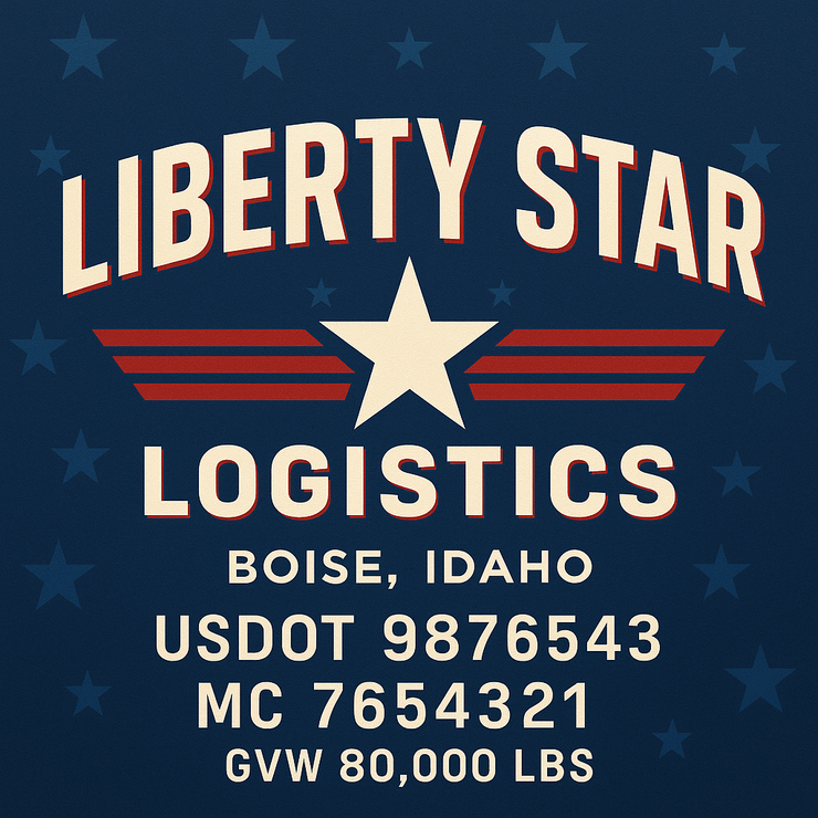 Trucking, Logistics, Transport Inspired Truck Door Lettering Decal Sticker Signs For Style & Compliance With USDOT, MC, GVW Or Any Regulation Number Lines (Set of 2)