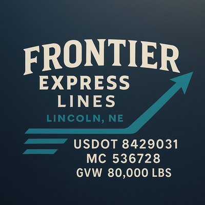 Trucking, Logistics, Transport Inspired Truck Door Lettering Decal Sticker Signs For Style & Compliance With USDOT, MC, GVW Or Any Regulation Number Lines (Set of 2)