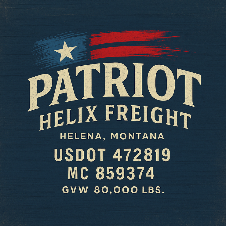 Trucking, Logistics, Transport Inspired Truck Door Lettering Decal Sticker Signs For Style & Compliance With USDOT, MC, GVW Or Any Regulation Number Lines (Set of 2)