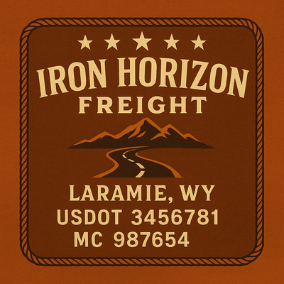 Trucking, Logistics, Transport Inspired Truck Door Lettering Decal Sticker Signs For Style & Compliance With USDOT, MC, GVW Or Any Regulation Number Lines (Set of 2)