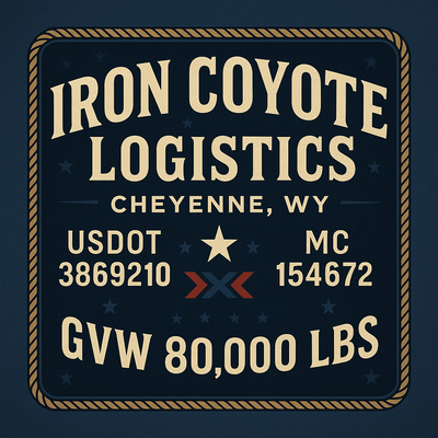 Trucking, Logistics, Transport Inspired Truck Door Lettering Decal Sticker Signs For Style & Compliance With USDOT, MC, GVW Or Any Regulation Number Lines (Set of 2)