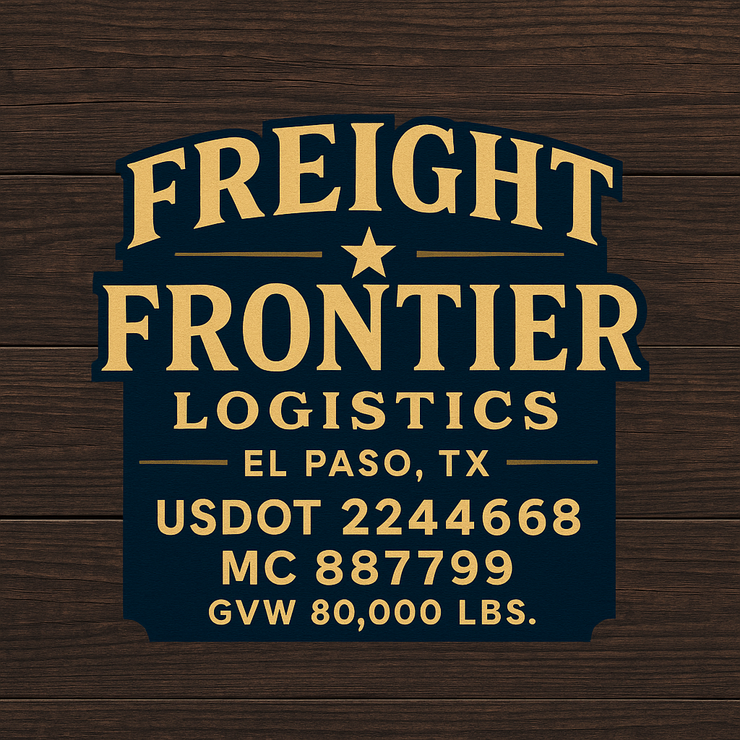 Trucking, Logistics, Transport Inspired Truck Door Lettering Decal Sticker Signs For Style & Compliance With USDOT, MC, GVW Or Any Regulation Number Lines (Set of 2)