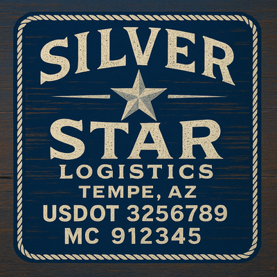 Trucking, Logistics, Transport Inspired Truck Door Lettering Decal Sticker Signs For Style & Compliance With USDOT, MC, GVW Or Any Regulation Number Lines (Set of 2)