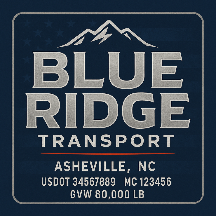 Trucking, Logistics, Transport Inspired Truck Door Lettering Decal Sticker Signs For Style & Compliance With USDOT, MC, GVW Or Any Regulation Number Lines (Set of 2)