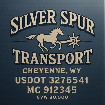 Trucking, Logistics, Transport Inspired Truck Door Lettering Decal Sticker Signs For Style & Compliance With USDOT, MC, GVW Or Any Regulation Number Lines (Set of 2)