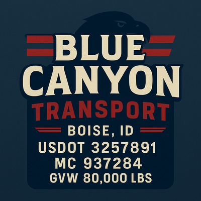 Trucking, Logistics, Transport Inspired Truck Door Lettering Decal Sticker Signs For Style & Compliance With USDOT, MC, GVW Or Any Regulation Number Lines (Set of 2)