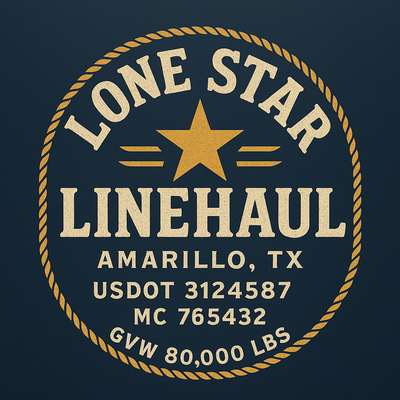 Trucking, Logistics, Transport Inspired Truck Door Lettering Decal Sticker Signs For Style & Compliance With USDOT, MC, GVW Or Any Regulation Number Lines (Set of 2)