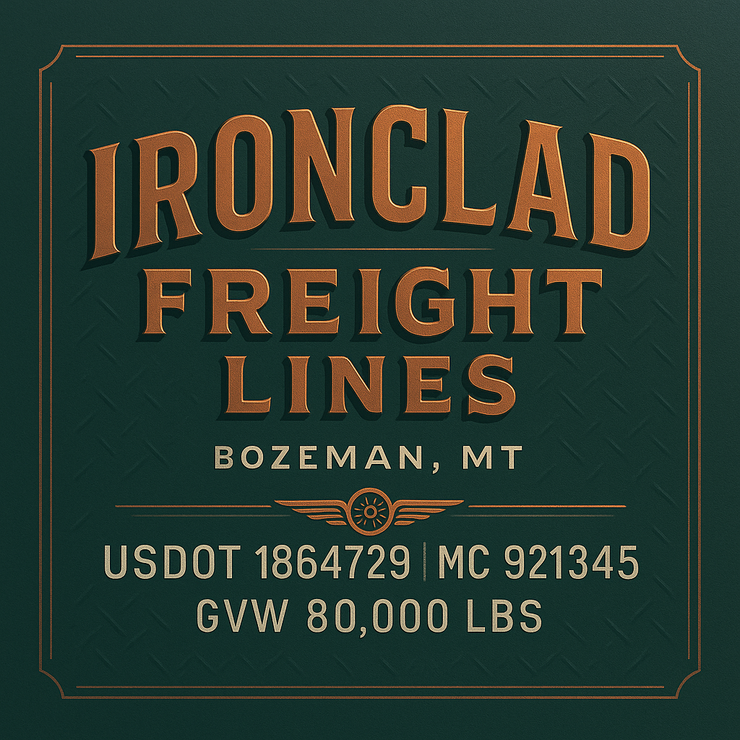 Trucking, Logistics, Transport Inspired Truck Door Lettering Decal Sticker Signs For Style & Compliance With USDOT, MC, GVW Or Any Regulation Number Lines (Set of 2)