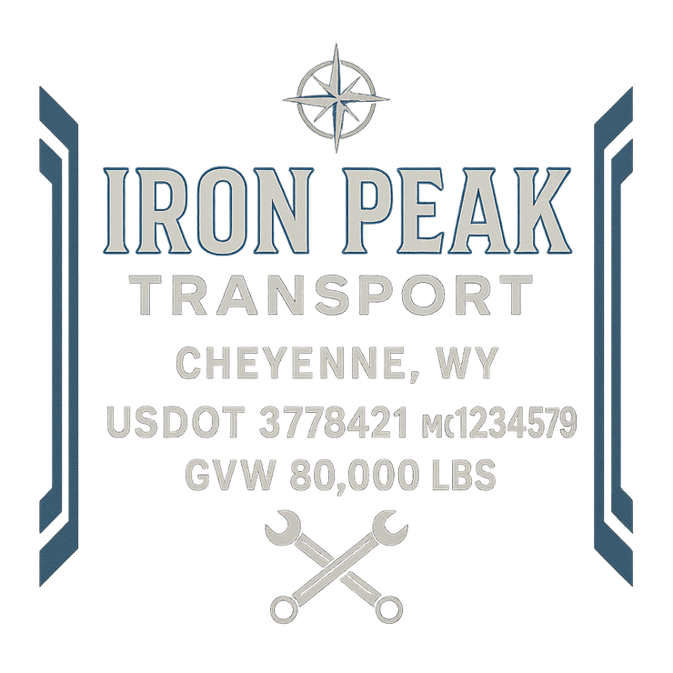Trucking, Logistics, Transport Inspired Truck Door Lettering Decal Sticker Signs For Style & Compliance With USDOT, MC, GVW Or Any Regulation Number Lines (Set of 2)