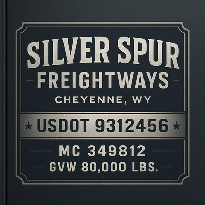 Trucking, Logistics, Transport Inspired Truck Door Lettering Decal Sticker Signs For Style & Compliance With USDOT, MC, GVW Or Any Regulation Number Lines (Set of 2)