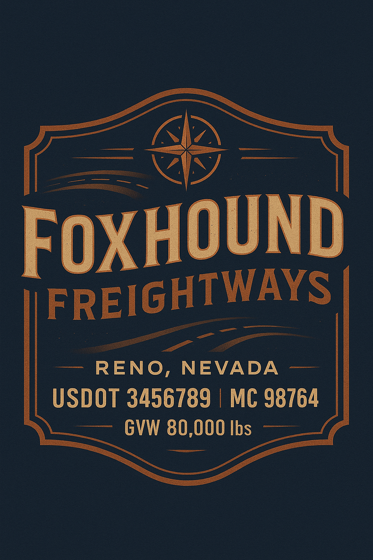 Trucking, Logistics, Transport Inspired Truck Door Lettering Decal Sticker Signs For Style & Compliance With USDOT, MC, GVW Or Any Regulation Number Lines (Set of 2)